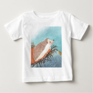 Camiseta Hedgehog e primeiros flocos de neve