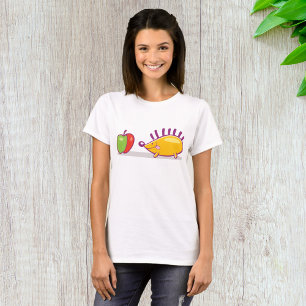 Camiseta Hedgehog E Uma Maçã