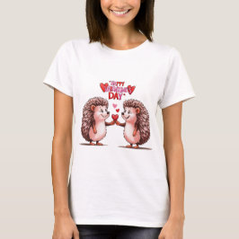 Camiseta Hedgehog Heart - Dia de os namorados Love