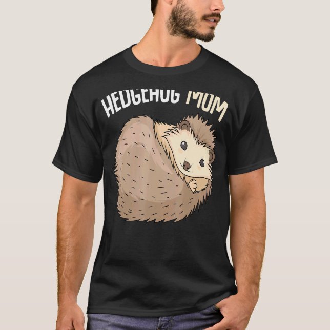 Camiseta Hedgehog Mãe Mulheres Meninas (Frente)