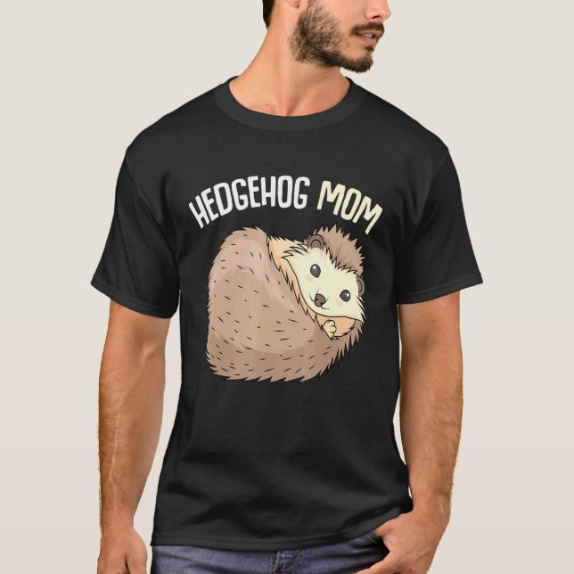 Camiseta Hedgehog Mãe Mulheres Meninas (Frente)
