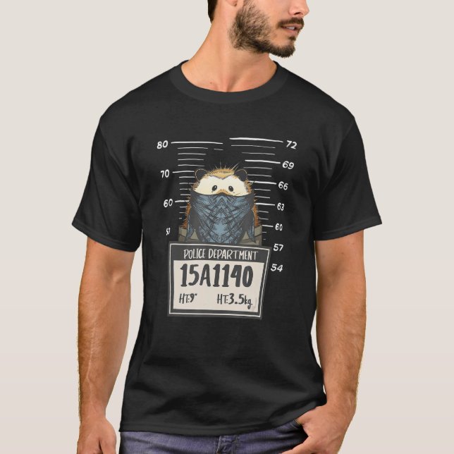 Camiseta Hedgehog Mugshot  Animal Porcupine Hedgehog (Frente)