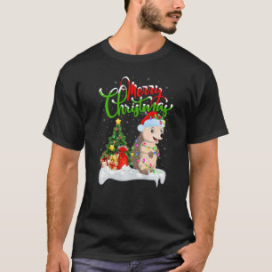 Camiseta Hedgehog Xmas Decorations Papais noeis Hedgehog Ch