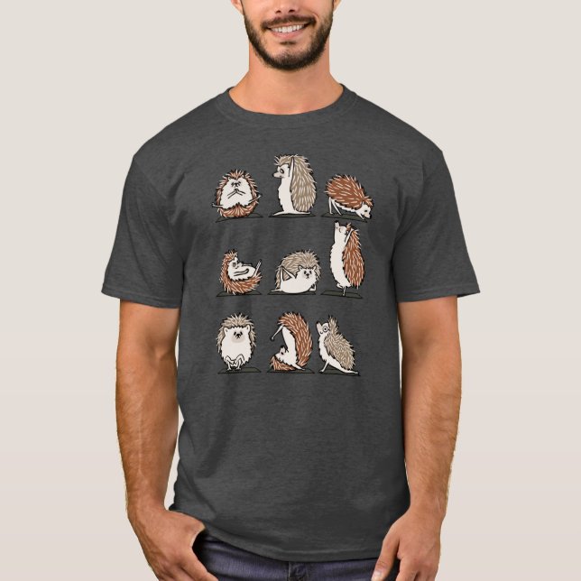 Camiseta Hedgehog Yoga funny friends (Frente)