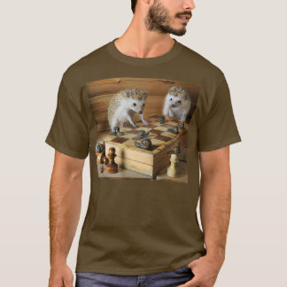 Camiseta Hedgehogs jogadores de xadrez