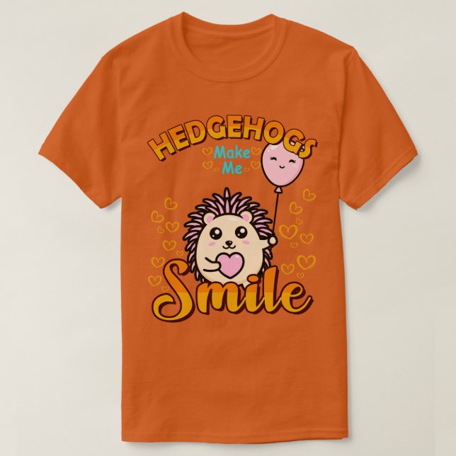 Camiseta Hedgehogs Me Faz Sorrir (Frente do Design)