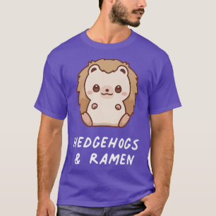 Camiseta Hedgehogs & Ramen Cute Aestético Proprietário 164