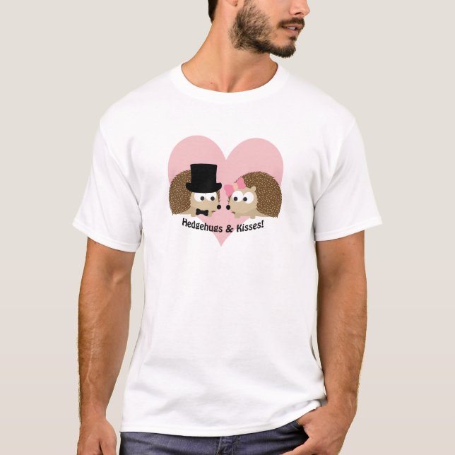 Camiseta Hedgehugs e Kisses Hedgehog amam (Frente)