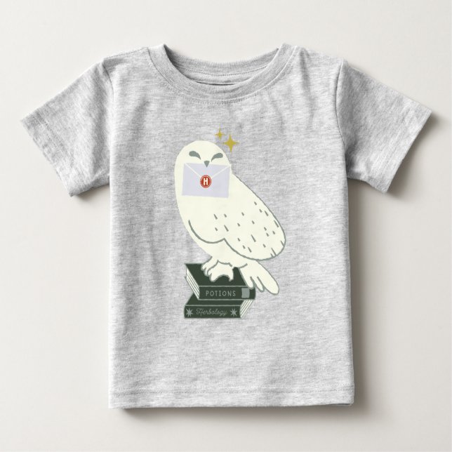 Camiseta Hedwig com Carta Desenho Caprichoso (Frente)