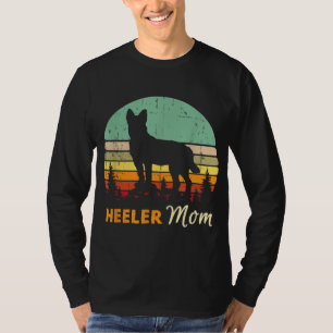 Camiseta Heeler Mamãe, Mãe, Dono de Cachorro de Animais de