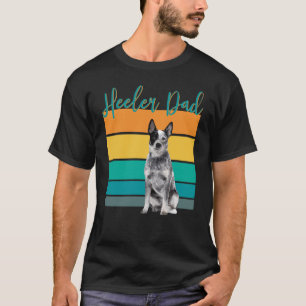 Camiseta Heeler Pai I Gado Australiano I Doméstico Fami