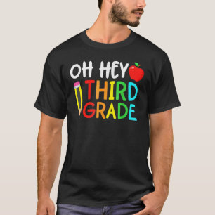 Camiseta Hei Crianças Do Terceiro Ano De Volta À Escola Do 