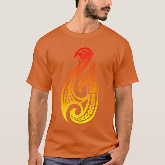 Camiseta Hei matau tradicional gancho maori (Frente)