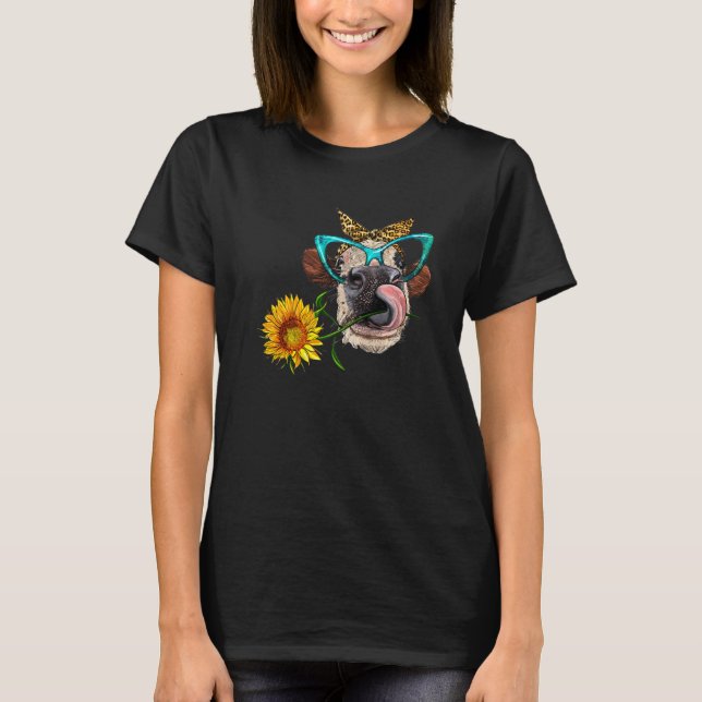 Camiseta Heifer com óculos Banda de cabeça Fazenda de giras (Frente)