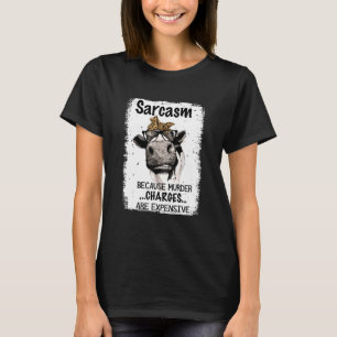 Camiseta Heifer Cow Sarcasm Porque O Assassinato Cobre Desp