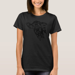 Camiseta Heifer Eyeglass Calf Head Farmer