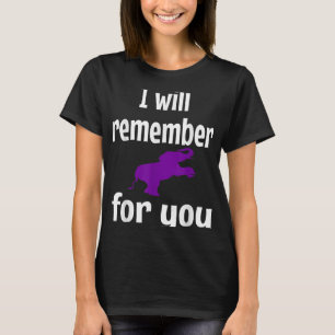 Camiseta Heimer Sensibilizar o suporte a elefantes roxos Le