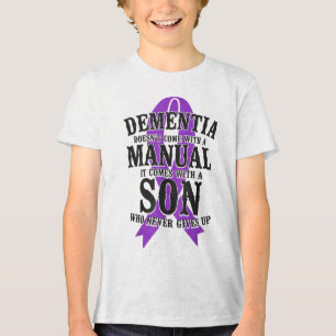 Camiseta Heimers Dementia Pai de apoio à conscientização Mã