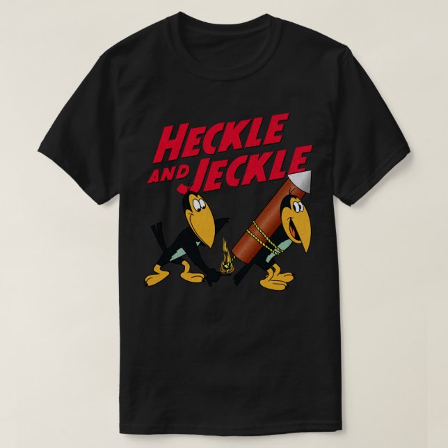 Camiseta Hékle e Jeckle Cartoon Magpie Charters e Lo (Frente do Design)