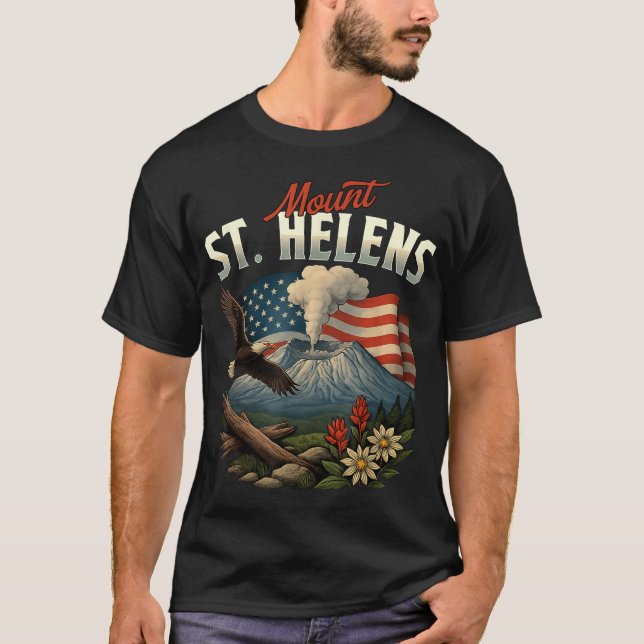 Camiseta Helens Souvenir Washington Volcano (Frente)