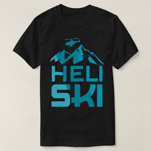 Camiseta Heli Ski HeliSkiing Heliskiing Extreme Skiing (Frente do Design)