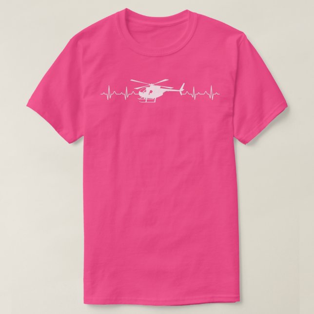 Camiseta Helicopter Heartbeat Piloto Funny Lifeline Gift 1 (Frente do Design)