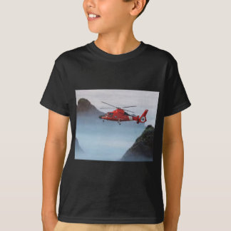 Camiseta Helicóptero alaranjado da guarda costeira