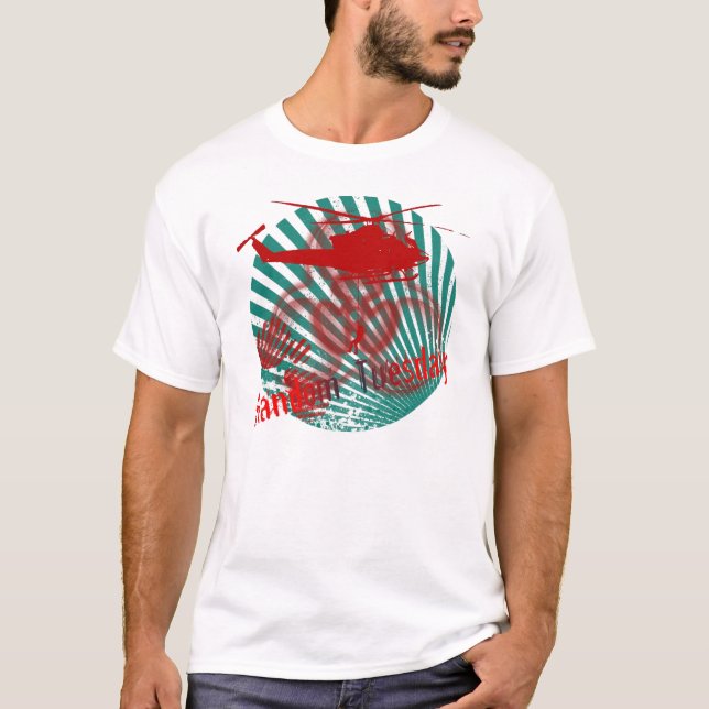 Camiseta Helicóptero aleatório de terça-feira (Frente)