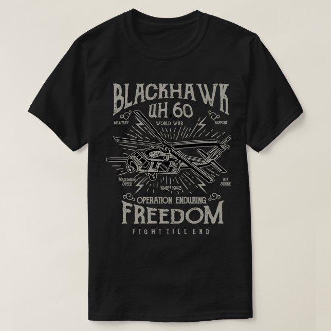 Camiseta helicóptero Blackhawk 1 (Frente do Design)