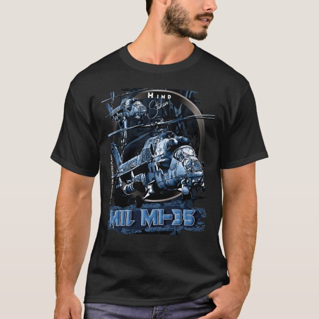 Camiseta Helicóptero Contra Ataque Mi-35 (Frente)