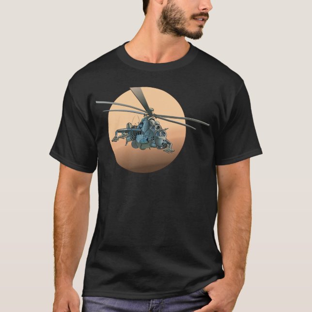 Camiseta helicóptero de animação (Frente)