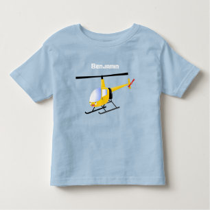 Camiseta Helicóptero de animação amarelo giro