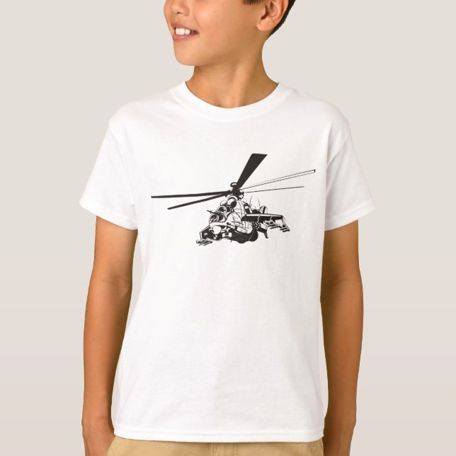 Camiseta Helicóptero de desenho "Hind" (Frente)