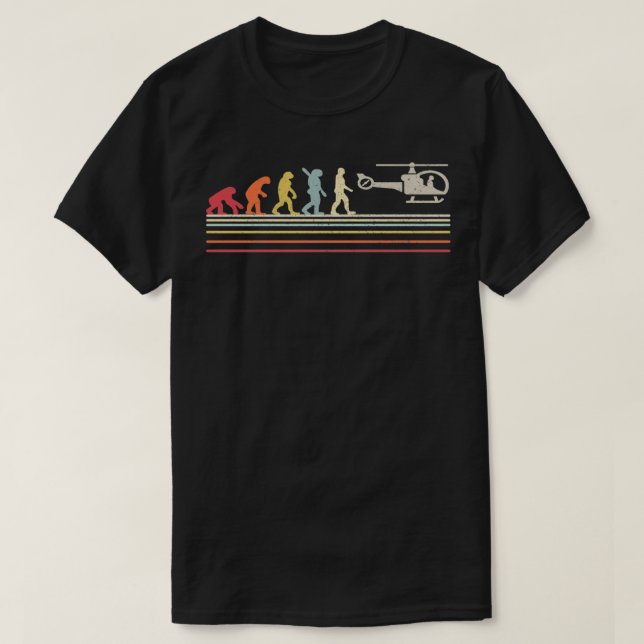 Camiseta Helicóptero de Evolução (Frente do Design)