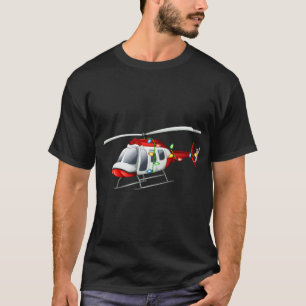 Camiseta Helicóptero Engraçado Lover Xmas Santa Hat Helicop