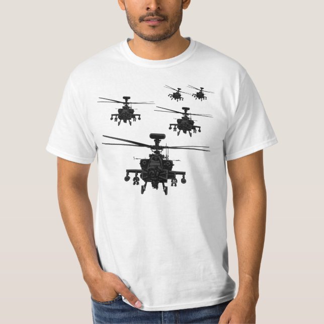Camiseta Helicóptero impressionante de Apache (Frente)