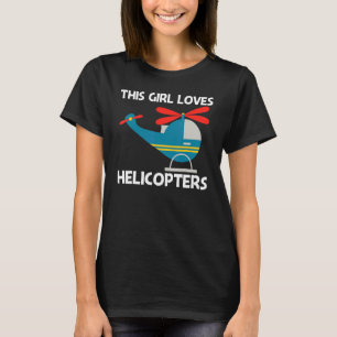 Camiseta Helicóptero legal Para Meninas Mãe Aeronaves Pi