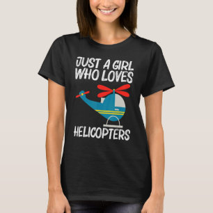 Camiseta Helicóptero legal Para Meninas Mãe Aeronaves Pi
