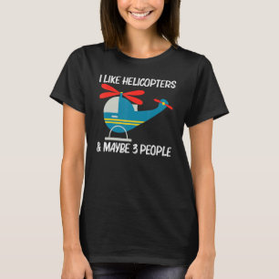 Camiseta Helicóptero legal Para Mulheres Homens Aviões Pi