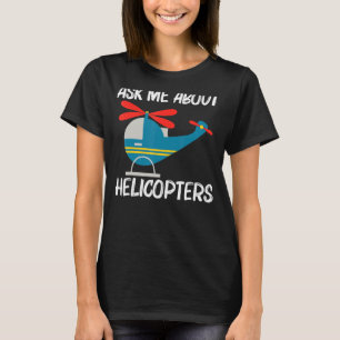 Camiseta Helicóptero legal Para Mulheres Homens Aviões Pi