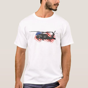 Camiseta Helicóptero Militar Patriótico