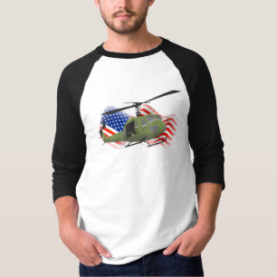 Camiseta Helicóptero militar patriótico de Huey