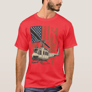 Camiseta Helicóptero Militar UH1 Huey Aviação Bandeira Amer