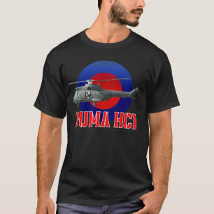 Camiseta Helicóptero RAF Puma na rocha RAF