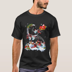 Camiseta Helicóptero Reindeer Papais noeis Engraçado Piloto