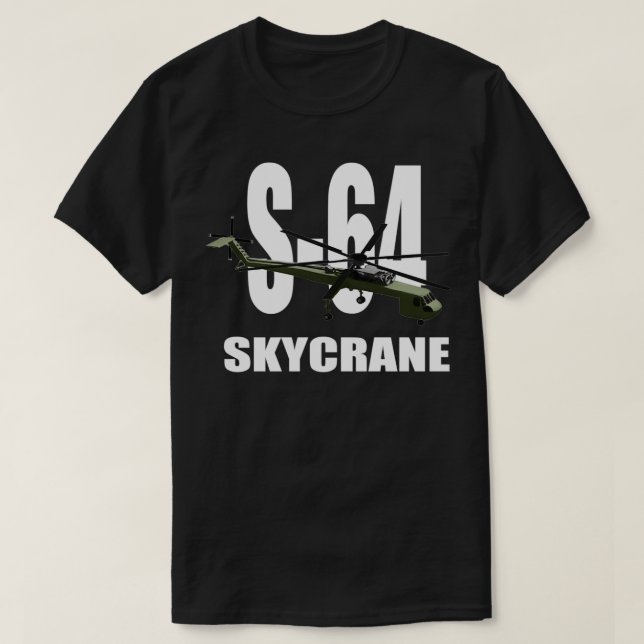 Camiseta Helicóptero S64 Skycrane (Frente do Design)