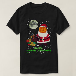 Camiseta "HELITE HALLOWTHANKSMAS" presente de festa diverti