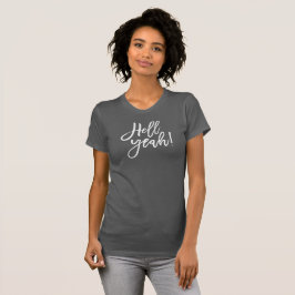 Camiseta HELL YEAH simples, o mínimo de tendências de scrip
