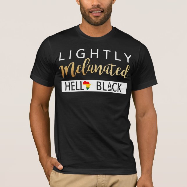Camiseta Hella Black African American, levemente derretida (Frente)