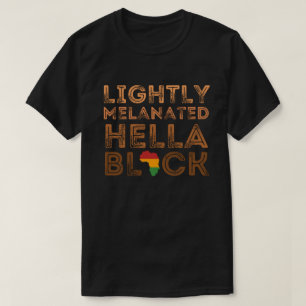 Camiseta Hella Black History African levemente derretido